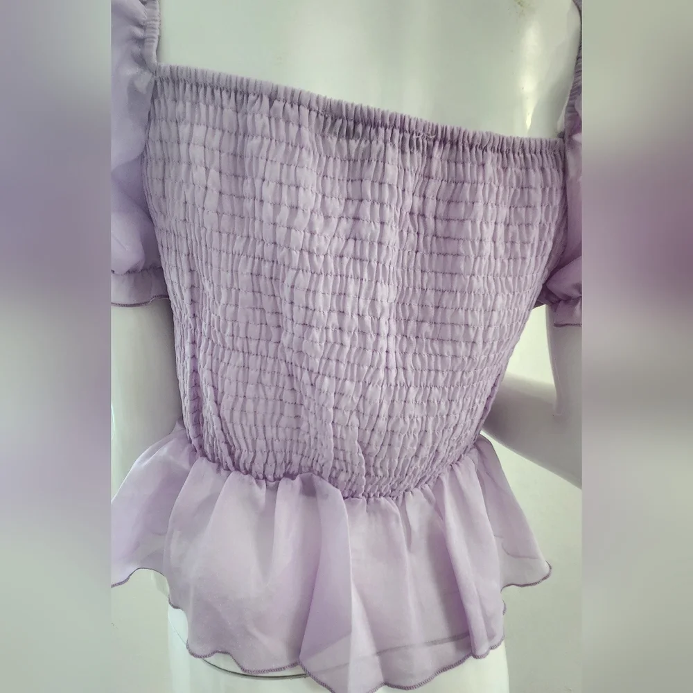 Haute Monde Lavander Color Women's Blouse Size Medium - Picture 5 of 12